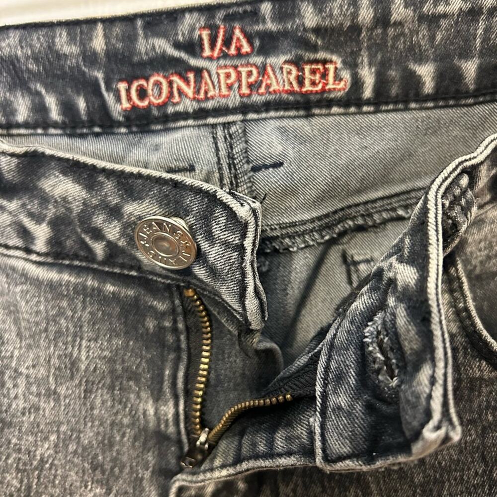 VTG Y2K Icon Apparel acid wash low tide I stretch skinny jeans. Size 6 - Picture 5 of 7